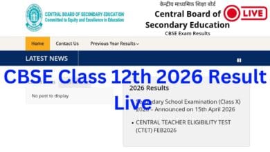 CBSE Class 12th Result 2026 Live